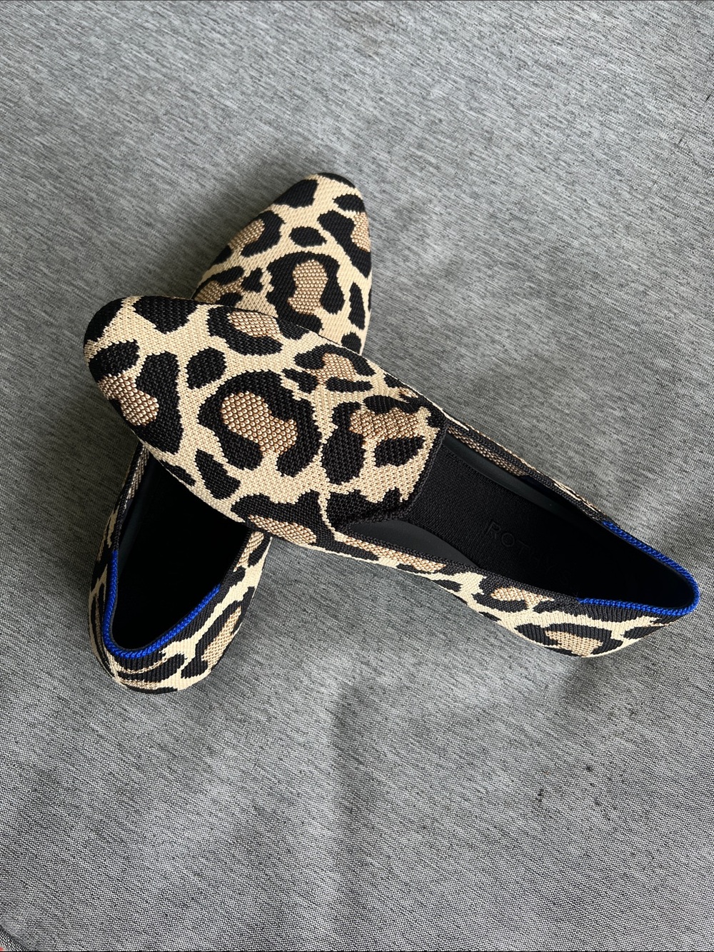 Rothy's Leopard Knit Loafers - Black & Tan - Picture 5 of 8